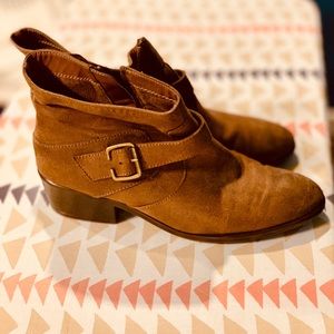 Tan Booties, size 8